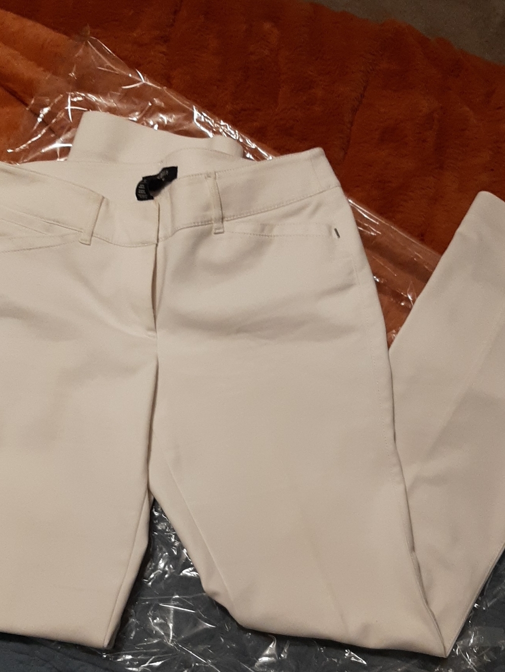 White House Black Market Classic White/Cream Dress Pants Bootcut Perfect Form 4R